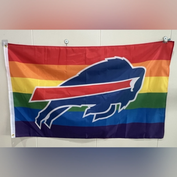 Buffalo Bills Pride Flag Banner 3 x 5 New Limited - Picture 2 of 3